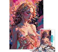 1000 Piece Jigsaw Puzzles for Adults Aphrodite︰ Rose Goddess of Celestial Desire Puzzles for Adults Anti-Stress Toys Staycation Kill Time for Is Ideal As A Gifts (Size 50x75cm)