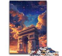 1000 Piece Jigsaw Puzzles for Adults Arc De Triomphe Educational Games Home Decoration Educational Game for Birthday, Chrismas 50x75cm