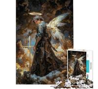 1000 Piece Jigsaw Puzzles for Adults Archangel Azrael Celestial Guide of Transitions, Grief Processing, Soul Release, Help The Brain Exercise Improve Memory Educational Game for 14+ Puzzle Game