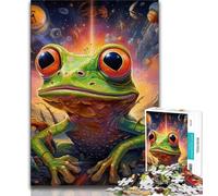 1000 Piece Jigsaw Puzzles for Adults Art Animal Frog Teenager Jigsaw,Family Entertainment Toys with Matching Poster And Trivia Sheet (size 75x50cm)
