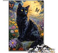1000 Piece Jigsaw Puzzles for Adults Art Black Cat JigsawPuzzle 1000 Pieces for Adults Family Activity Game for Teenagers, Challenging Brain Teaser (Size 50x75cm)