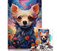 1000 Piece Jigsaw Puzzles for Adults Art Chihuahua Teenager Jigsaw,Birthday Present, Gifts, Wall Art for Age 14 Years Up 26x38cm