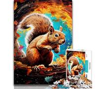1000 Piece Jigsaw Puzzles for Adults Art Cute Squirrel Puzzles for Teenagers,for Educational Game Challenge Toy Birthday Present, Gifts, Wall Art (size 38x26cm)