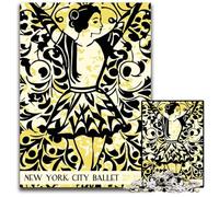 1000 Piece Jigsaw Puzzles for Adults Art Deco NYC Ballet Poster Puzzles for Adults Challenging Brain Teaser Family Activity Home Decor 1000 PCS(38x26cm)