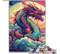 1000 Piece Jigsaw Puzzles for Adults Art Flying Dragons Jigsaw Puzzles 1000 Pieces for Adults Family Fun Craft, Perfect for Birthdays, Holidays (Szie 26x38cm)