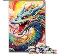 1000 Piece Jigsaw Puzzles for Adults Art Flying Dragons Puzzle Family Game Night Challenging And Rewarding Visual Experience (size : 26x38cm)