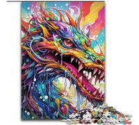1000 Piece Jigsaw Puzzles for Adults Art Flying Dragons Puzzle Gift DIY Fun Suitable for Home Living Room Office Decoration (size : 26x38cm)