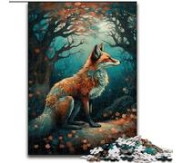 1000 Piece Jigsaw Puzzles for Adults Art Fox Under The Tree Puzzles 1000 Pieces for Adults Challenging & Entertaining, Family Activity (Size 26x38cm)