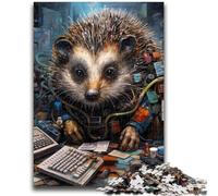 1000 Piece Jigsaw Puzzles for Adults Art Hedgehog Adult Puzzles,Stress Reliever Staycation Kill Time Home Decoration Toys (26x38cm)