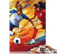 1000 Piece Jigsaw Puzzles for Adults Art Plays Football Jigsaw Puzzle Adult Paper Puzzles Family Entertainment Toys 1000pcs (38x26cm)