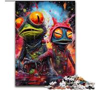 1000 Piece Jigsaw Puzzles for Adults Art Strange Frogs Jigsaw Puzzles for Adults size 26x38cm Family Interactive Game, Craft Gift with Colorful Artwork