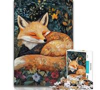 1000 Piece Jigsaw Puzzles for Adults Artistic Fox Teenager Jigsaw,Learning Educational Toys Family Games Unique Birthday And Gifts (size 38x26cm)