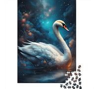 1000 Piece Jigsaw Puzzles for Adults Artistic Swan Creative Wooden Jigsaw Puzzles for Adults & Teenagers Puzzles Educational Puzzle Family Game 1000pcs (75x50cm)