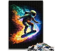1000 Piece Jigsaw Puzzles for Adults ASTRO ON FIRE Stress Reliever Difficult Challenge Suitable for Desktop Decoration 26x38cm