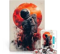 1000 Piece Jigsaw Puzzles for Adults Astronaut and Red Planet Stressabbau mit vollständig ineinander greifenden, zufällig geformten Teilen75x50cm