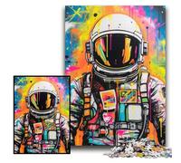 1000 Piece Jigsaw Puzzles for Adults Astronaut Graffiti cardboard Jigsaw Puzzles Interactive Family Game, Ideal, Family Activity Game Size 26x38cm