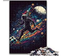 1000 Piece Jigsaw Puzzles for Adults Astronaut Playing Football 1000 Piece Puzzle An for Christmas Or Birthdays Size 50X75CM