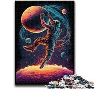 1000 Piece Jigsaw Puzzles for Adults Astronauts Playing Basketball for Ages 14 And over For Family Fun & Game Night Gift Toys 50x75cm