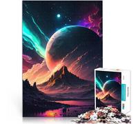 1000 Piece Jigsaw Puzzles for Adults Aurora Cosmic Dawn Herausforderndes Spiel Künstlersammlung, Bildende Kunst75x50cm