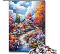 1000 Piece Jigsaw Puzzles for Adults Autumn Arrives at The House, Suitable for People Aged 14 And Above Educational Games Secret Santa Gifts (size 26x38cm)