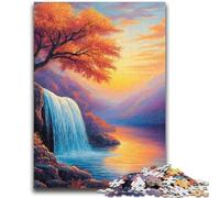 1000 Piece Jigsaw Puzzles for Adults Autumn Waterfall Landscape 1000 Pieces for Teenagers,Educational Games Home Decoration Birthday Present, Gifts, Wall Art (50x75cm)