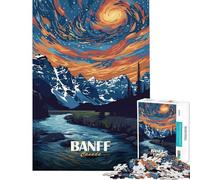 1000 Piece Jigsaw Puzzles for Adults Banff Canada Landscape Art Puzzles for Adults Relaxing Games But Fun And Humorous Birthday And Unique Gifts (Size 38x26cm)