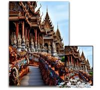 1000 Piece Jigsaw Puzzles for Adults Bangkok Thailand Temple Paper Jigsaw Challenging Brain Teaser for Teenagers Family Game Night Fun 1000 PCS(38x26cm)