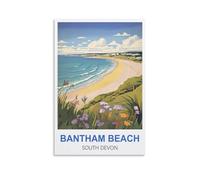 1000 Piece Jigsaw Puzzles for Adults，Bantham Beach South Devon 1000 Piece Puzzle Classic Educational Games Beautiful Decoration Puzzle 70x50cm