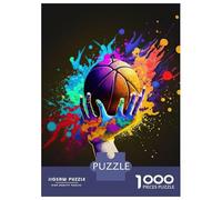 1000 Piece Jigsaw Puzzles for Adults Basketball Colorful Jigsaws for Adults Brain Teaser Game Stress Reliever for Is Ideal As A Gift 52x38cm/1000pcs
