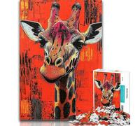 1000 Piece Jigsaw Puzzles for Adults Basquiat Giraffe 1000 Pieces for Adults,Family Educational Games Home Decoration Gift 50x75cm