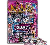 1000 Piece Jigsaw Puzzles for Adults Basquiat-style Child Stress Reliever Staycation Kill Time with Matching Poster And Trivia Sheet 26x38cm
