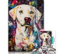 1000 Piece Jigsaw Puzzles for Adults Basquiat-style Labrador Puzzles,Game Toys Every Piece Is Unique - Challenging Family Fun Game (size 75x50cm)