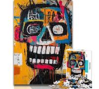1000 Piece Jigsaw Puzzles for Adults Basquiat-style Skull 1000 Pieces for Teenagers,Educational Games Home Decoration Birthday Present, Gifts, Wall Art 50x75cm