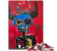 1000 Piece Jigsaw Puzzles for Adults Basquiat-style Skull Educational Family Game Wall Decoration Unique Birthday And Xmas Gifts 38x26cm