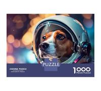 1000 Piece Jigsaw Puzzles for Adults Beagle Astronaut Jigsaws for Adults Brain Teaser Game Stress Reliever for Is Ideal As A Gift 70x50cm/1000pcs