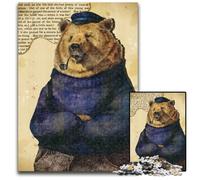 1000 Piece Jigsaw Puzzles for Adults Bear in Sailor Outfit Jigsaw Puazzles for Adults for Birthdays Holidays Best for Christmas 1000 PCS(38x26cm)