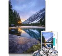 1000 Piece Jigsaw Puzzles for Adults Beautiful Mountains And Lakes Teenager Jigsaw,Family Entertainment Toys with Matching Poster And Trivia Sheet (size 38x26cm)