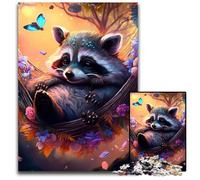 1000 Piece Jigsaw Puzzles for Adults Beautiful Raccoon Difficult Puzzles for Adults for Mother'S Day, Birthdays, Christmas 26X38CM/10.23x14.96inch