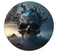 1000 Piece Jigsaw Puzzles for Adults Beautiful Skull Round Puzzles 1000 Pieces for Adults Gift for Men And Women, Daily & Special Occasion 67.5x67.5cm