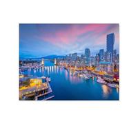 1000 Piece Jigsaw Puzzles for Adults，Beautiful view of the downtown Vancouver skyline at sunset，Classic Puzzle Difficult Puzzle Fun Creative DIY Toys Gifts for Girls And Boys（38x26cm）-N47