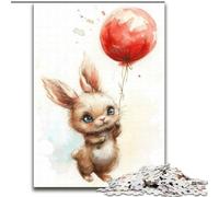 1000 Piece Jigsaw Puzzles for Adults Beautiful Watercolor Bunny Jigsaw Puzzle Made of cardboard,Toys Gift Educational Intellectual Decompressing Fun Family Game 1000pcs(26x38cm)