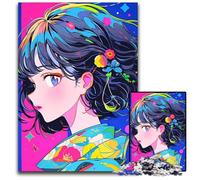 1000 Piece Jigsaw Puzzles for Adults Beautiful Woman Anime Difficult Puzzles for Adults Educational Activity for Cognitive Skills Cognitive Skill Improvement 1000 PCS(38x26cm)