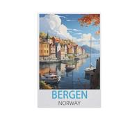 1000 Piece Jigsaw Puzzles for Adults，Bergen Norway，Classic Puzzle Difficult Puzzle Fun Creative DIY Toys Gifts for Girls and Boys, Family Games（50x70cm）-FR88