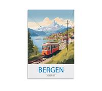 1000 piece jigsaw puzzles for adults，Bergen Norway paper Puzzle Jigsaw Puzzle Artwork Intellective Educational Toys Gifts 52x38cm