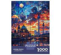 1000 Piece Jigsaw Puzzles for Adults Berlin Twilight Jigsaws for Adults Brain Teaser Game Stress Reliever for Is Ideal As A Gift 52x38cm/1000pcs