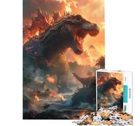 1000 Piece Jigsaw Puzzles for Adults Big Dinosaur Roaring Help The Brain Exercise Improve Memory Educational Game for 14+ Puzzle Game Offered (38x26cm)