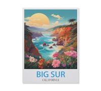 1000 Piece Jigsaw Puzzles for Adults，Big Sur California，Classic Puzzle Difficult Puzzle Fun Creative DIY Toys Gifts for Girls and Boys, Family Games（38x52cm）-FH47