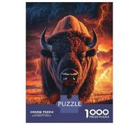 1000 Piece Jigsaw Puzzles for Adults Bison Majesty Storm's Fury Teenager Puzzles Toy Wall Decor Birthday Present Unique Gifts for Birthday And Christmas 70x50cm/1000pcs