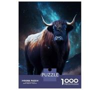 1000 Piece Jigsaw Puzzles for Adults Bison Space Jigsaw Puzzle Anti-Stress Toys Home Decoration Difficult And Challenge 52x38cm/1000pcs