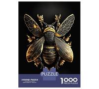1000 Piece Jigsaw Puzzles for Adults Black And Gold Bee Puzzles for Adults Relaxing Games A Work of Art Difficult And Challenge 38x26cm/1000pcs